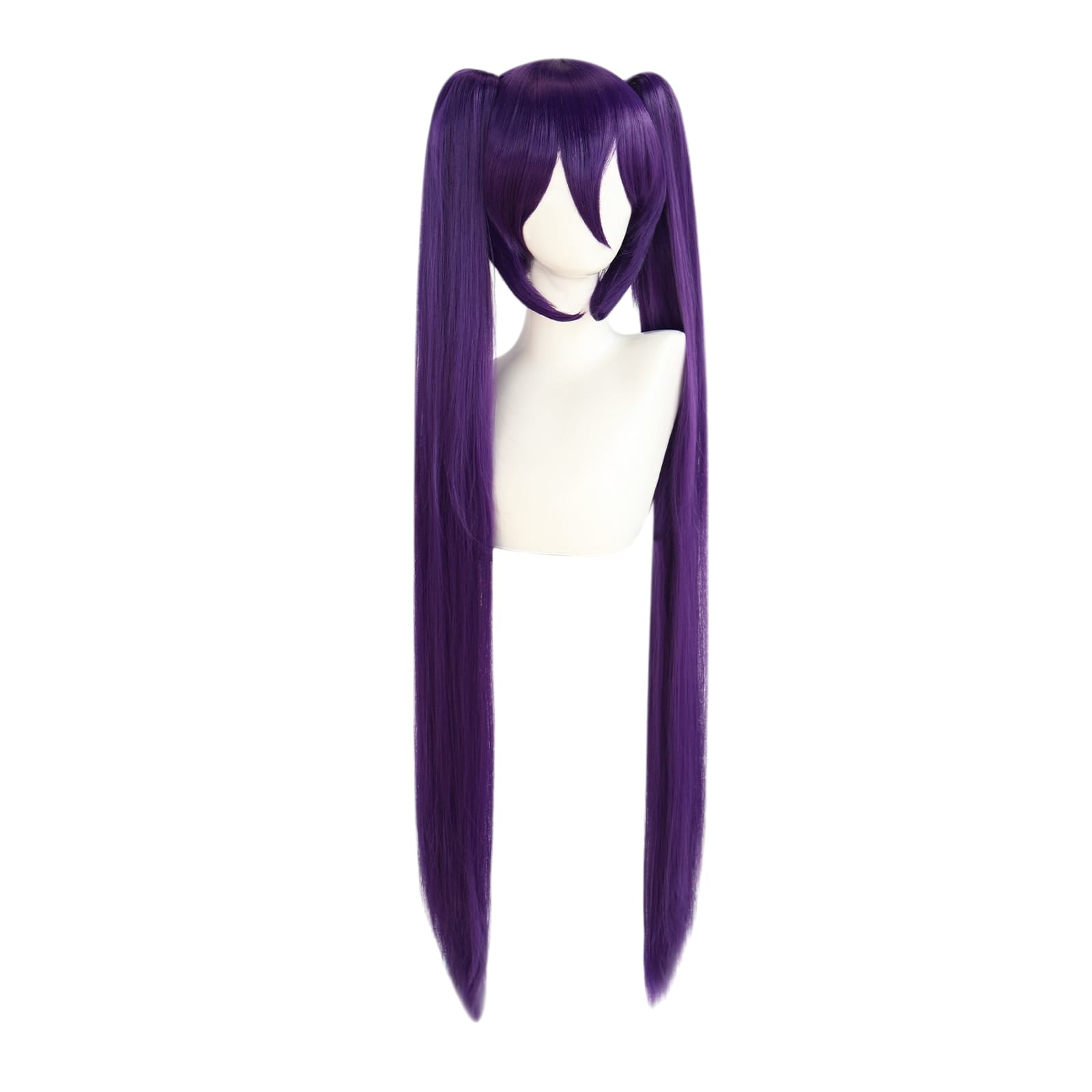 White Smoke Hatsune Miku (Purple 110cm) Cosplay Wig - Vocaloid (Purple Twin Tails) (FEVERCOS)