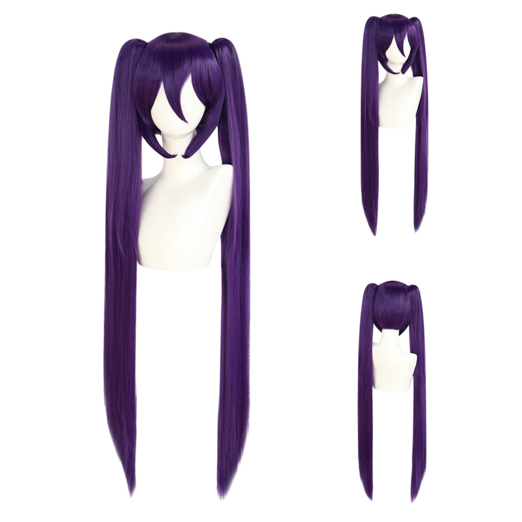 White Smoke Hatsune Miku (Purple 110cm) Cosplay Wig - Vocaloid (Purple Twin Tails) (FEVERCOS)