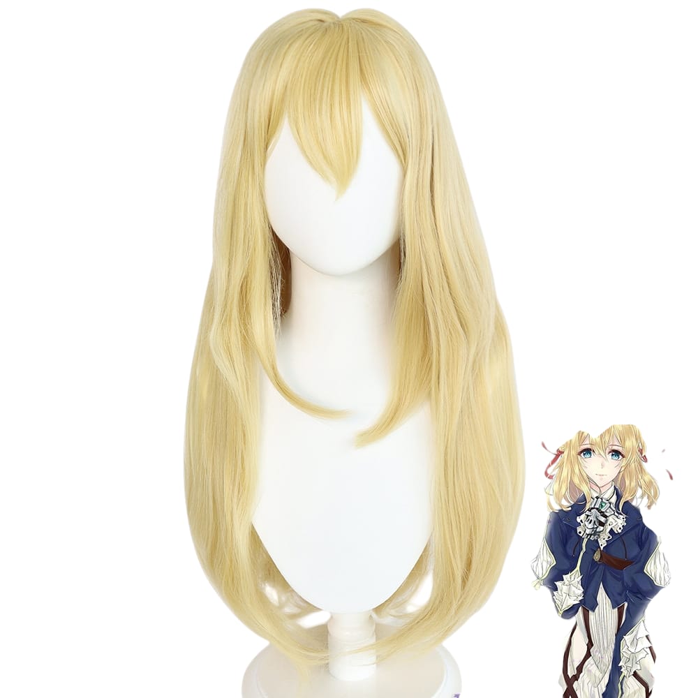 White Smoke Violet Evergarden Cosplay Wig - Violet Evergarden (Blonde Braided Buns) (FEVERCOS)