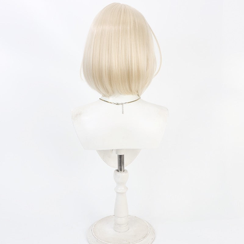 NIKKE Red Shoes Cosplay Wig - Scalp Bob in Mellow Yellow