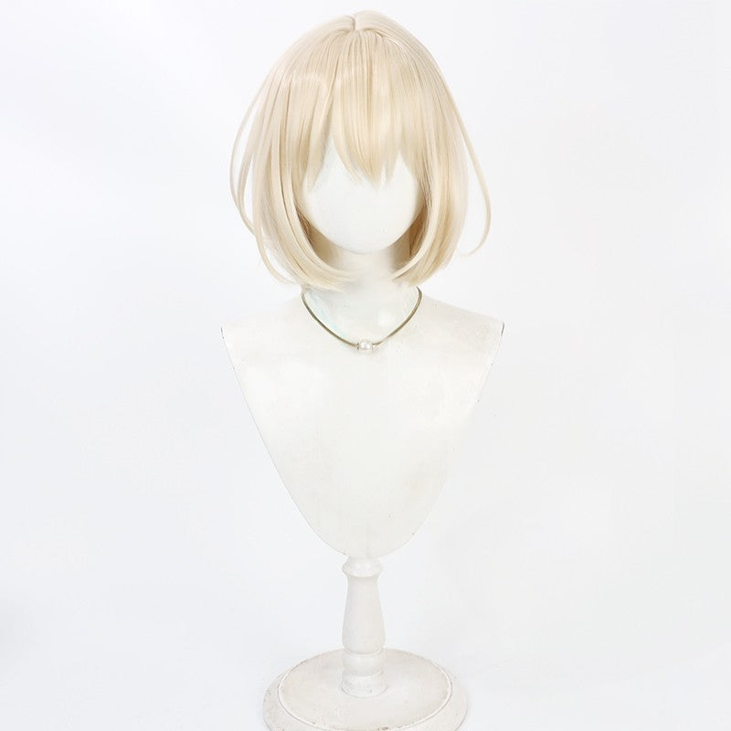 NIKKE Red Shoes Cosplay Wig - Scalp Bob in Mellow Yellow