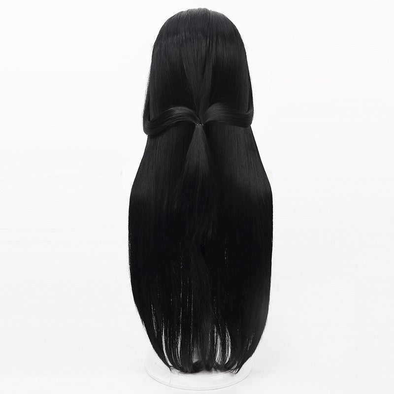 NIKKE Maiden Cosplay Wig - Black Mechanic Widow's Peak for Classic Style