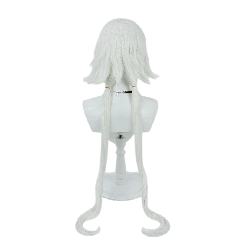 Arknights Ttomimi Cosplay Wig - Pure White to Black Ombre 5★ Caster Wig with Realistic Scalp Line - Handmade in California