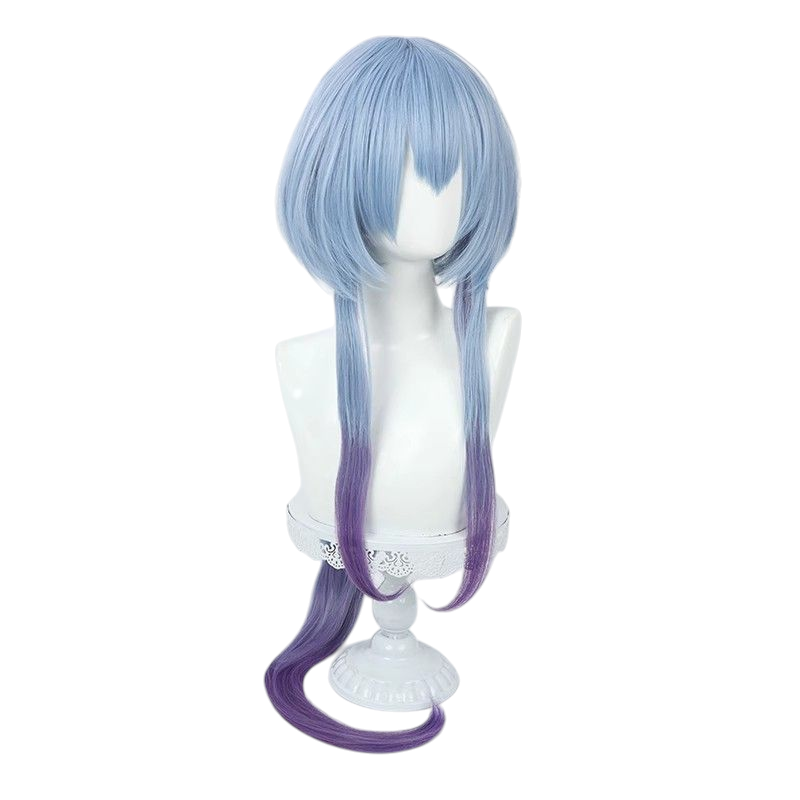 Arknights Suiyue Cosplay Wig - Ombre Blue-Black Extra Long Ponytail with Scalp Simulation - New Operator from Arknights