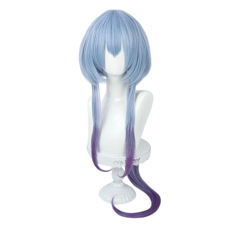 Arknights Suiyue Cosplay Wig - Ombre Blue-Black Extra Long Ponytail with Scalp Simulation - New Operator from Arknights