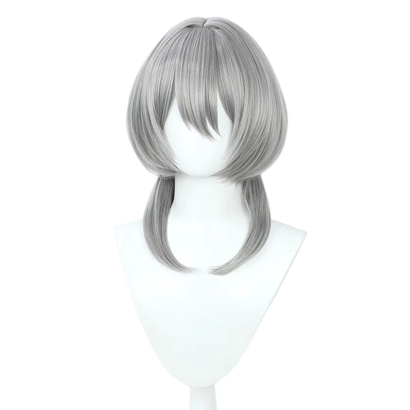 Arknights Holungday Cosplay Wig - 4th Anniversary Gray Long Flowing Hair with Natural Scalp - Arknights Anniversary Edition