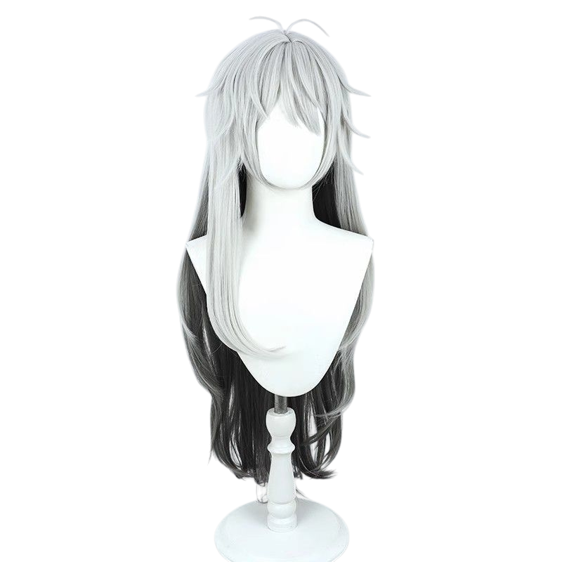 Arknights Lappland Cosplay Wig - Silver Gray Ombre Long Hair with Realistic Scalp - Sidero Operator Look from Arknights