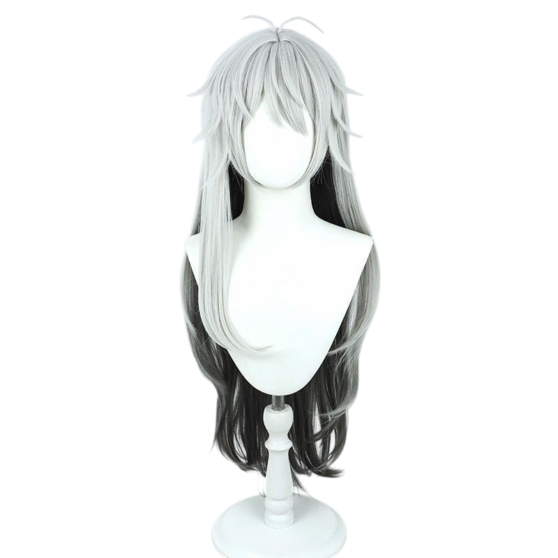 Arknights Lappland Cosplay Wig - Silver Gray Ombre Long Hair with Realistic Scalp - Sidero Operator Look from Arknights