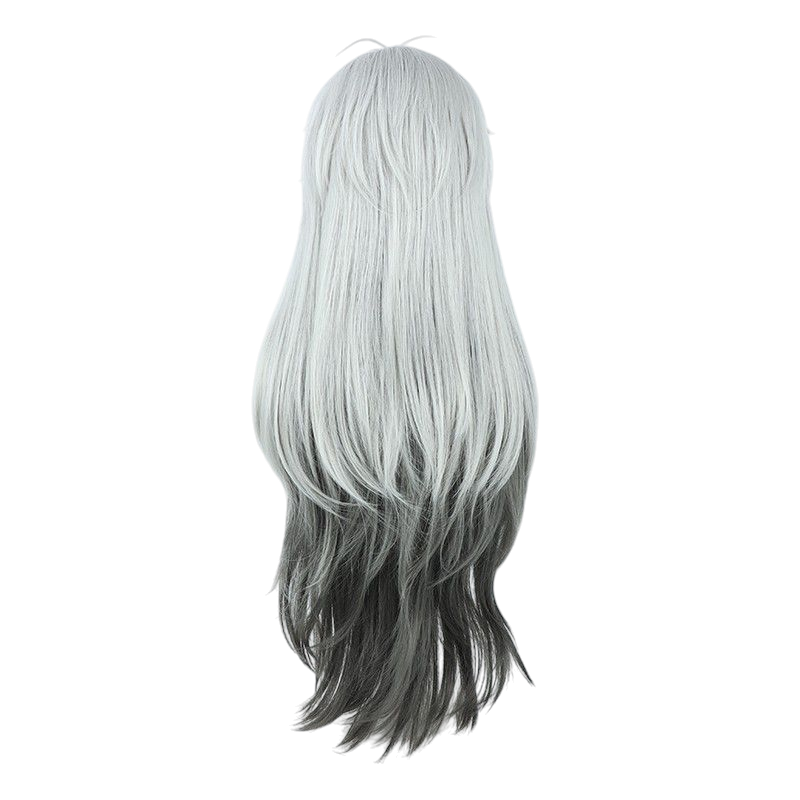 Arknights Lappland Cosplay Wig - Silver Gray Ombre Long Hair with Realistic Scalp - Sidero Operator Look from Arknights