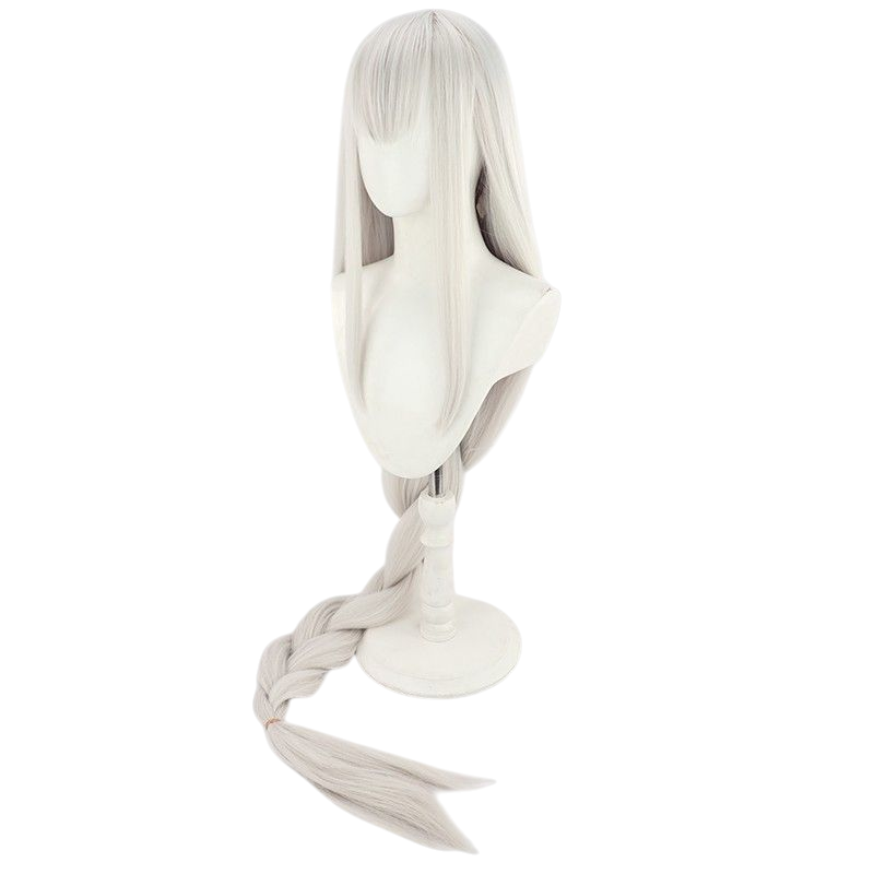 Arknights Skadi the Corrupting Heart Cosplay Wig - 150cm Extra Long Thick Silver-Gray Wig with Machine-Tested Fiber - Ghost Shark Hair