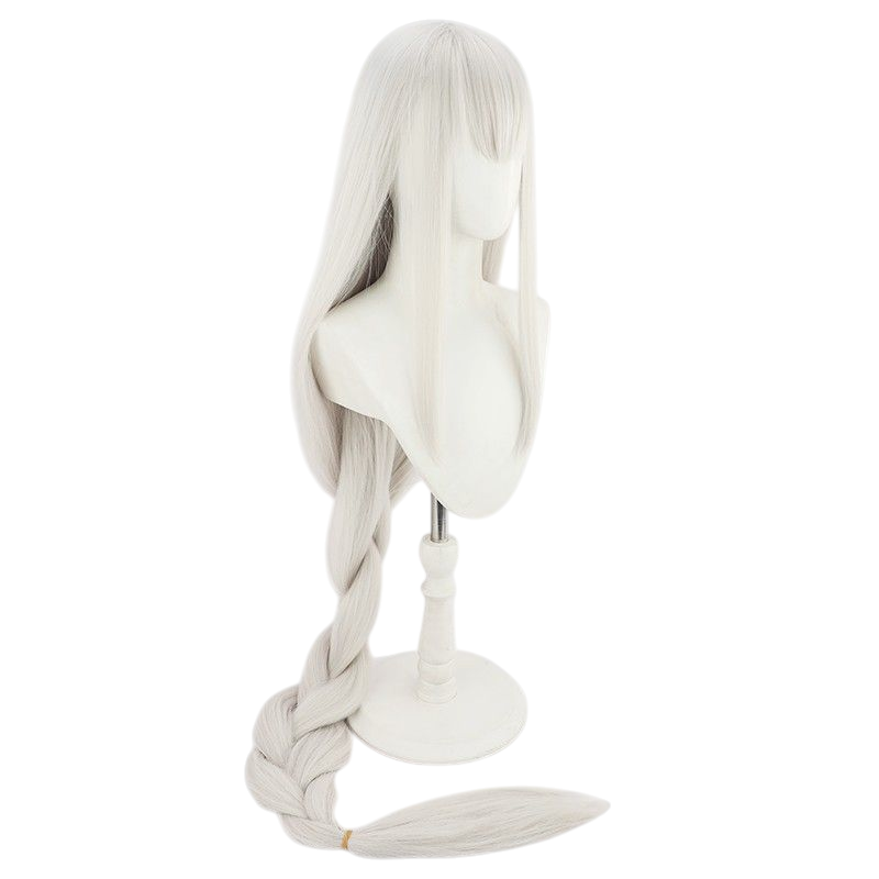 Arknights Skadi the Corrupting Heart Cosplay Wig - 150cm Extra Long Thick Silver-Gray Wig with Machine-Tested Fiber - Ghost Shark Hair