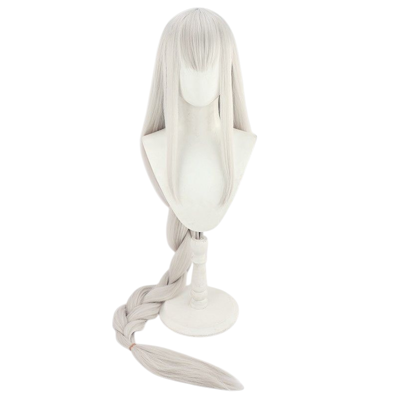 Arknights Skadi the Corrupting Heart Cosplay Wig - 150cm Extra Long Thick Silver-Gray Wig with Machine-Tested Fiber - Ghost Shark Hair