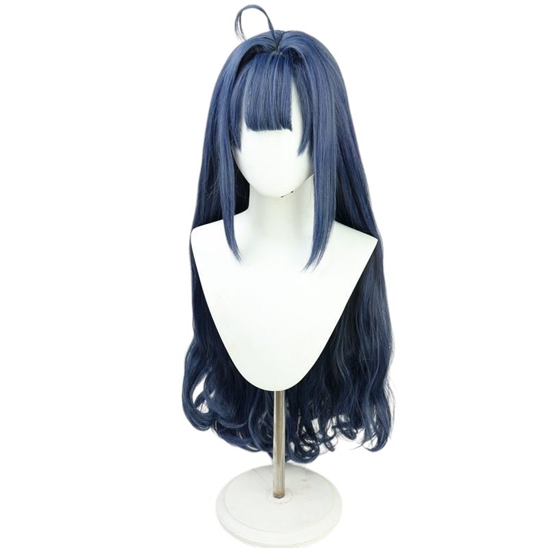 Arknights Ceobe Cosplay Wig - Voluminous Yordle-Style Cobalt Blue Hair for Stellar Flare Skin - Arknights X Seekers Collaboration