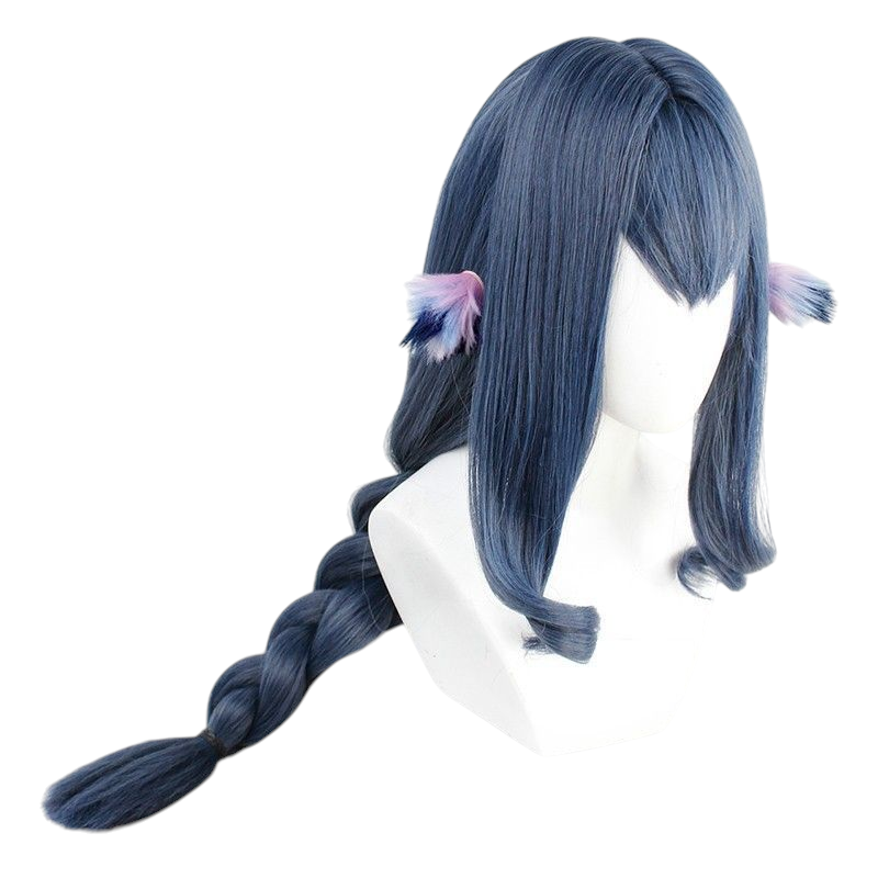Arknights Ceobe Cosplay Wig - Voluminous Yordle-Style Cobalt Blue Hair for Stellar Flare Skin - Arknights X Seekers Collaboration