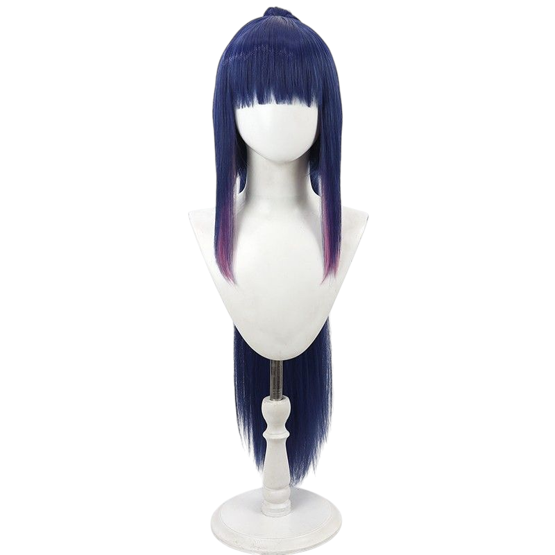 Arknights Jessica Blaze Cosplay Wig - Scalp Part Ombre Ponytail with Red-Orange Gradient - Firewatch Skin Hair