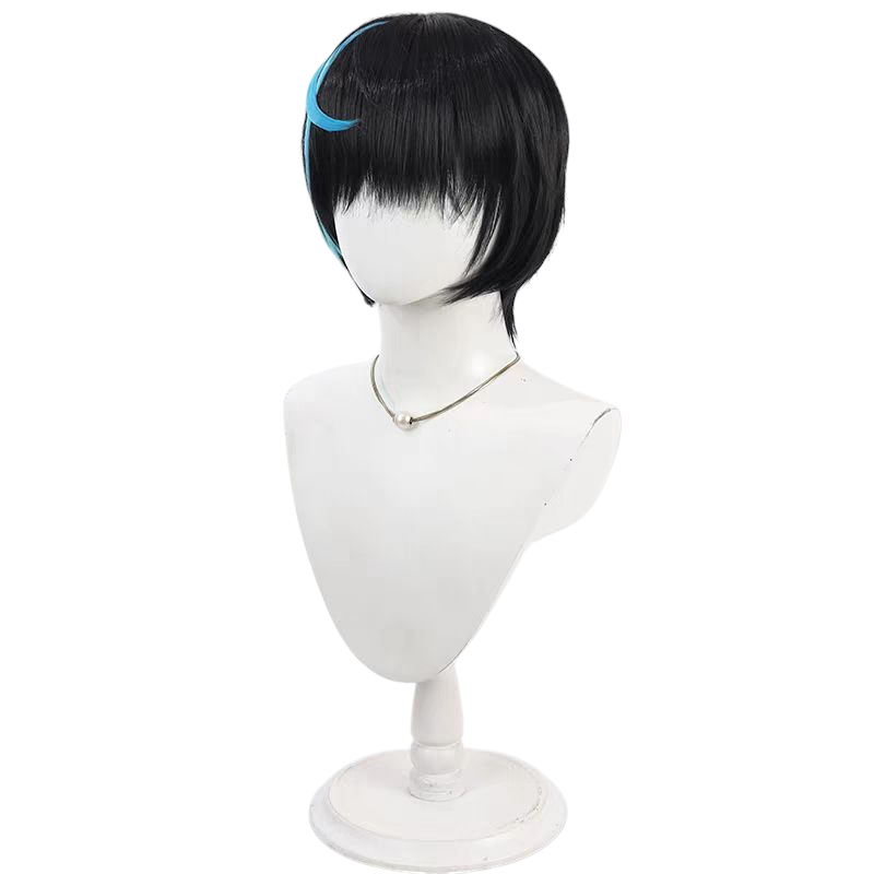 Guilty Gear Strive UNIKA Cosplay Wig - Jet Black Short Hair for Dual Indicator Protagonist - Anime Fighting Game Wig
