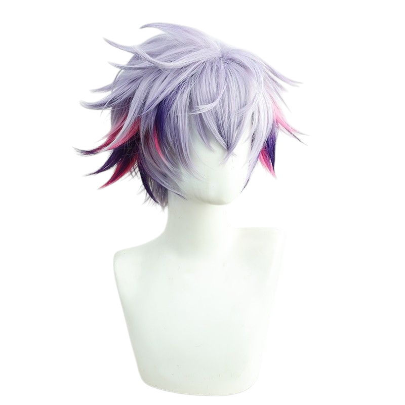 VTuber Minato Fuwa Cosplay Wig - Layered Reverse Flip with Highlights - Nijisanji EN Virtual Idol Hair - FEVERCOS