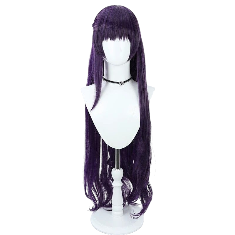 Lavender Project SEKAI Mayu Asahina Cosplay Wig - Long Straight Hair with Realistic Scalp - Colorful Stage Idol Wig
