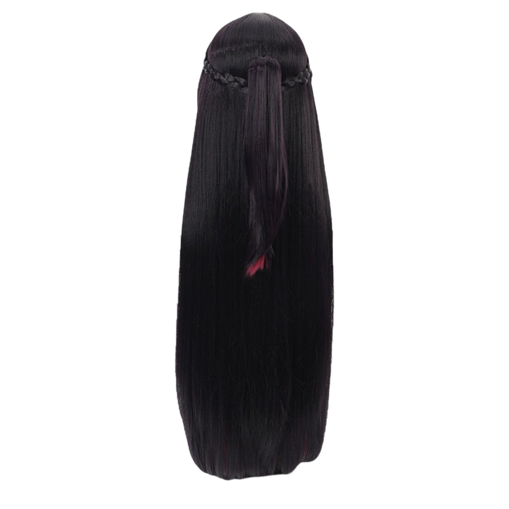 Black Project SEKAI Mayu Asahina Cosplay Wig - Long Straight Hair with Realistic Scalp - Colorful Stage Idol Wig