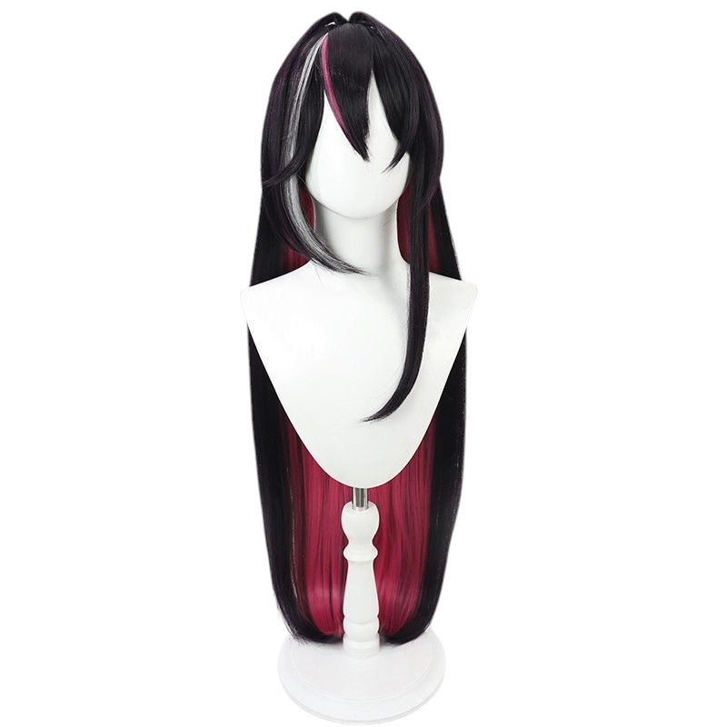 Black Project SEKAI Mayu Asahina Cosplay Wig - Long Straight Hair with Realistic Scalp - Colorful Stage Idol Wig