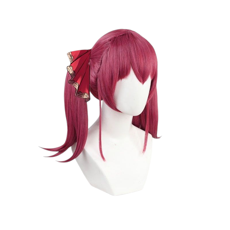 VTuber Captain Marine Cosplay Wig - Vibrant Red Anime Hair in Multiple Styles - Hololive EN Virtual Idol Wig - FEVERCOS