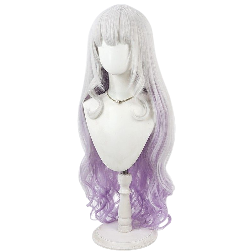 VTuber Shion Murasaki Cosplay Wig - Gradient Long Hair with Soft Waves - Hololive Purple Ombre Wig - FEVERCOS
