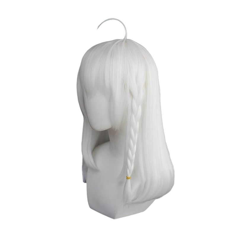VTuber Shirakami Fubuki Cosplay Wig - White Fox Ears and Long Silver Hair - Hololive Snow Princess Wig - FEVERCOS