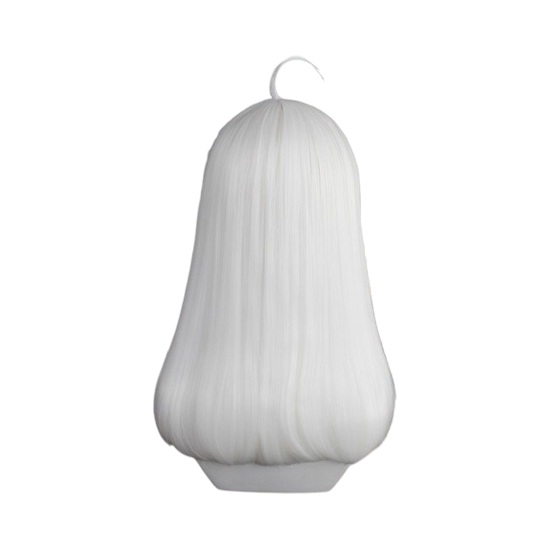 VTuber Shirakami Fubuki Cosplay Wig - White Fox Ears and Long Silver Hair - Hololive Snow Princess Wig - FEVERCOS