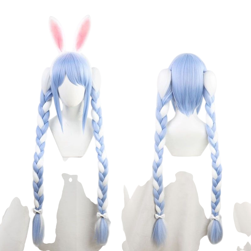 Hololive Usada Pekora Cosplay Wig - Bunny Ears with Detachable Props