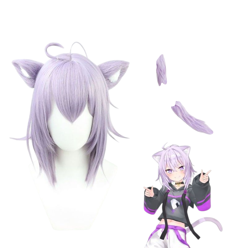 Hololive Nekomata Okayu Cosplay Wig - Cat Girl Style for Okayu-chan