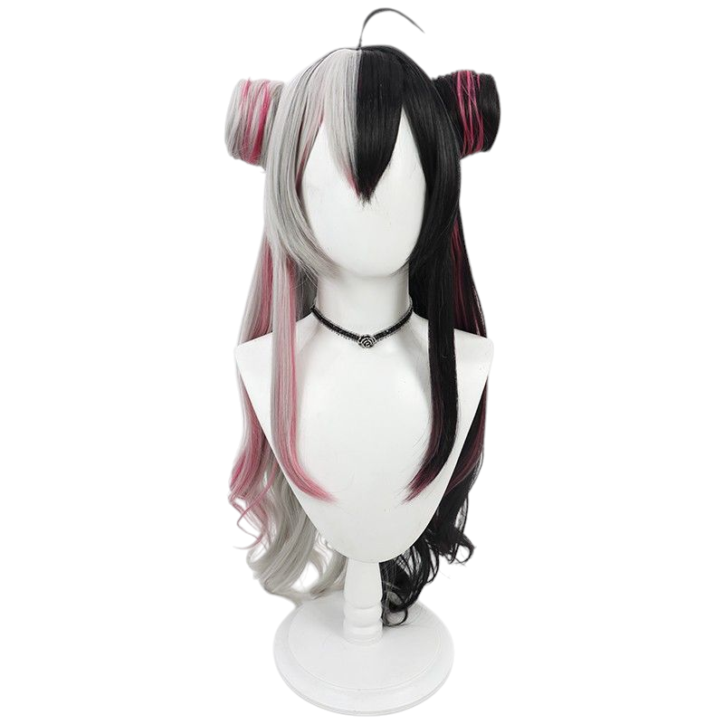 VTuber Yoru Rena Cosplay Wig - Dual-Tone Split Pack Hair with Detachable Sections