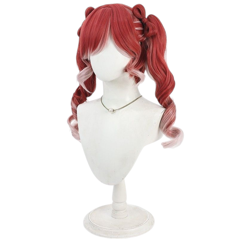 VTuber Saotome Bell Cosplay Wig - Scalp Part with Detachable Ponytail & Butterfly