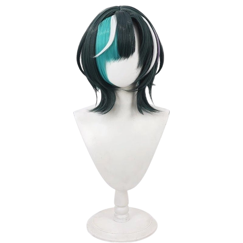 VTuber Sena Chihaya Cosplay Wig - Multi-Color Highlights with Scalp