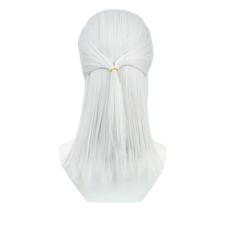 NIJISANJI Tsukasa Fujishiro Cosplay Wig - Gray Hair for Student Council