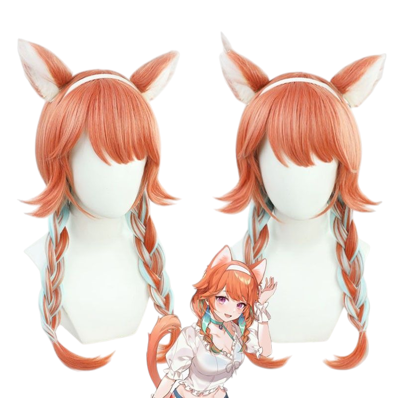 Hololive EN Kiara Takanashi Cosplay Wig - Turkey-Themed Pink for Kizuna AI