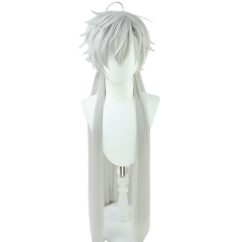 NIJISANJI Gamers Kuzuha Cosplay Wig - Silver Gray for Streamer