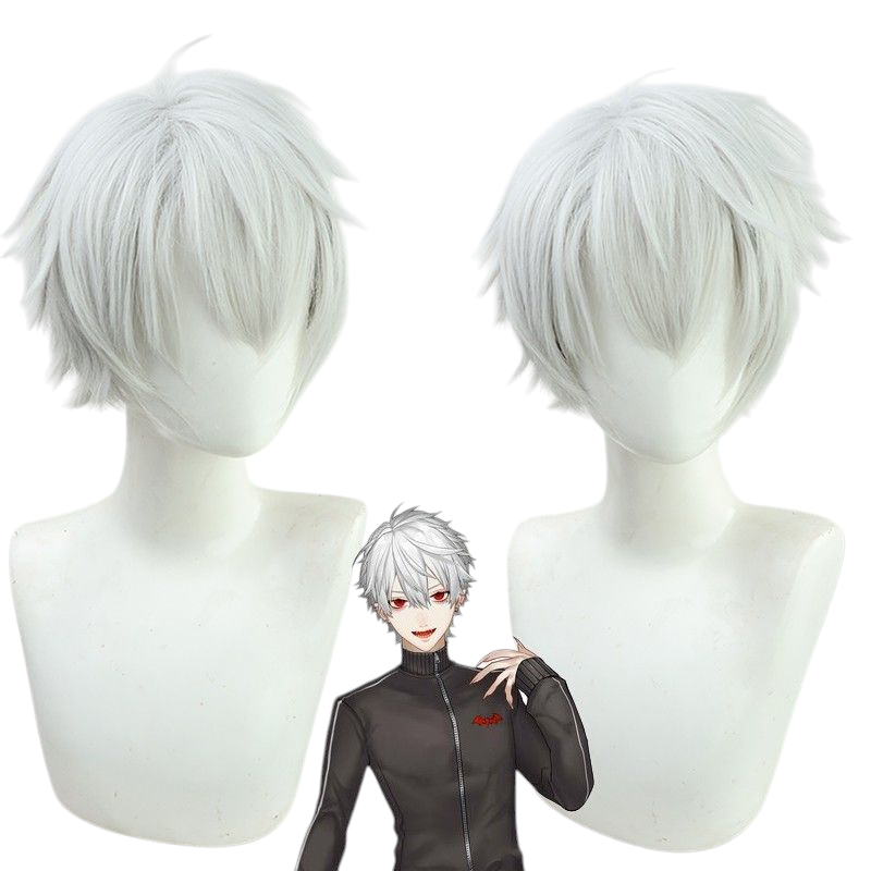 NIJISANJI Gamers Kuzuha Cosplay Wig - Silver Gray for Streamer