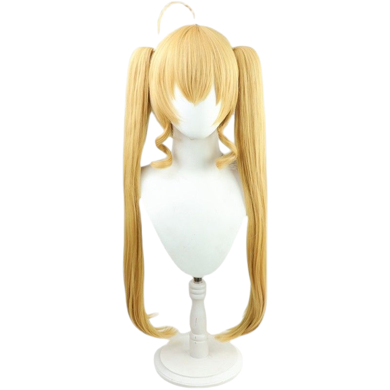 Hololive EN Towa Otori Cosplay Wig - Golden Twin Tails for Princess
