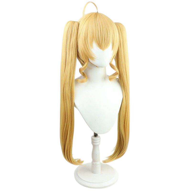Hololive EN Towa Otori Cosplay Wig - Golden Twin Tails for Princess