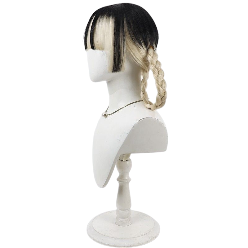 Hololive Nerissa Ravencroft Cosplay Wig - Gothic Twin Braids for Crow