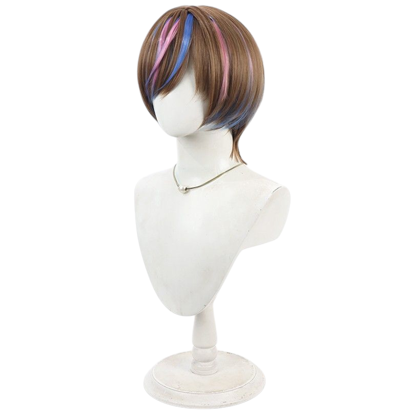 VTuber Seible Cosplay Wig - Multi-Highlight Scalp for Digital Idol