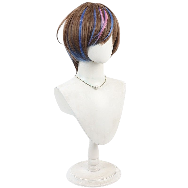 VTuber Seible Cosplay Wig - Multi-Highlight Scalp for Digital Idol