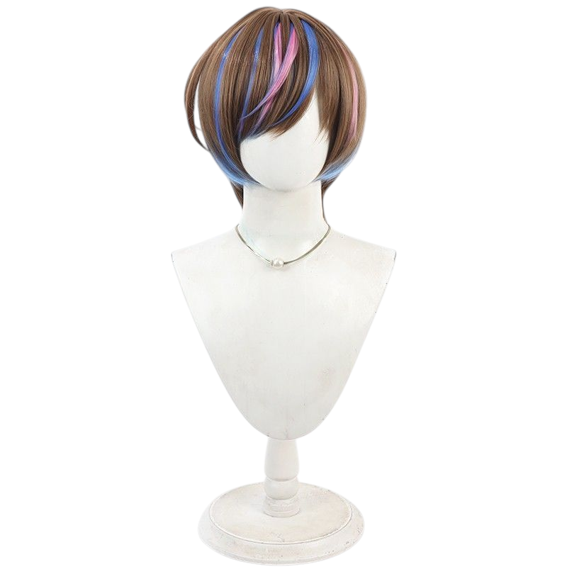 VTuber Seible Cosplay Wig - Multi-Highlight Scalp for Digital Idol