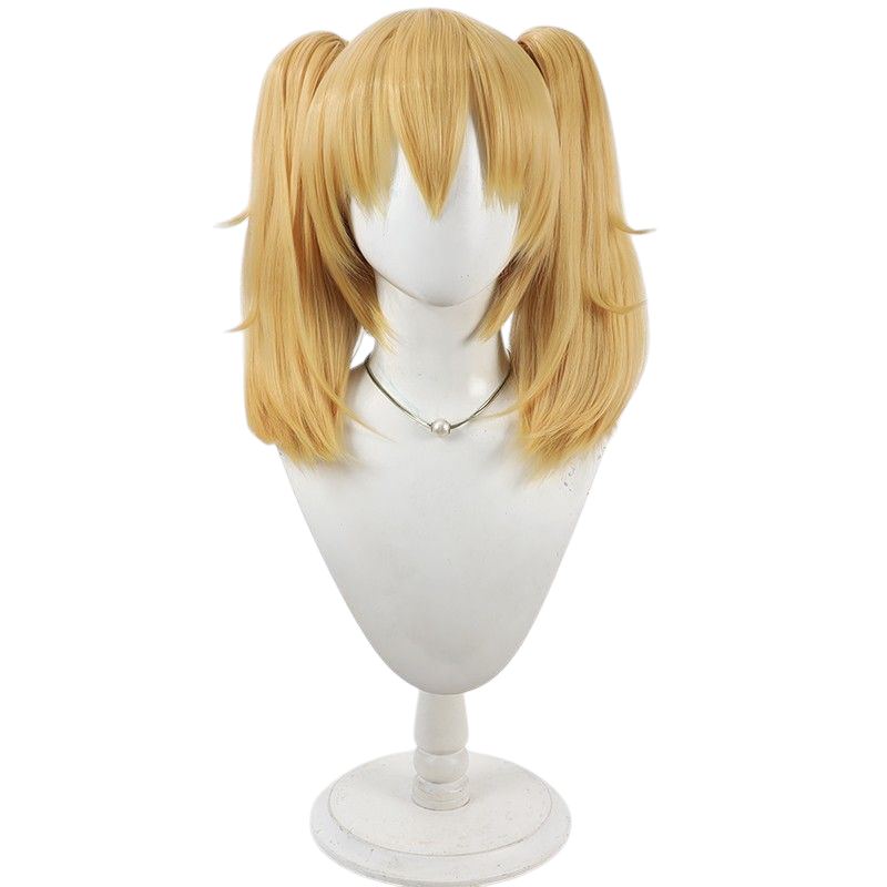 VTuber Grok Ani AI Girlfriend Cosplay Wig - Golden Split Ponytail