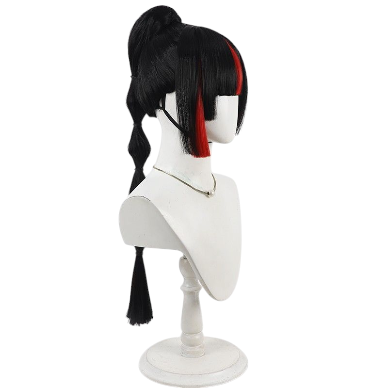 VTuber Hotaru Hanabi Cosplay Wig - Scalp Split Ponytail for Fireworks Girl