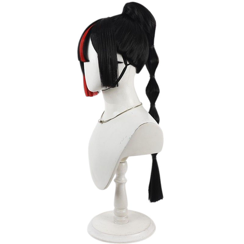 VTuber Hotaru Hanabi Cosplay Wig - Scalp Split Ponytail for Fireworks Girl