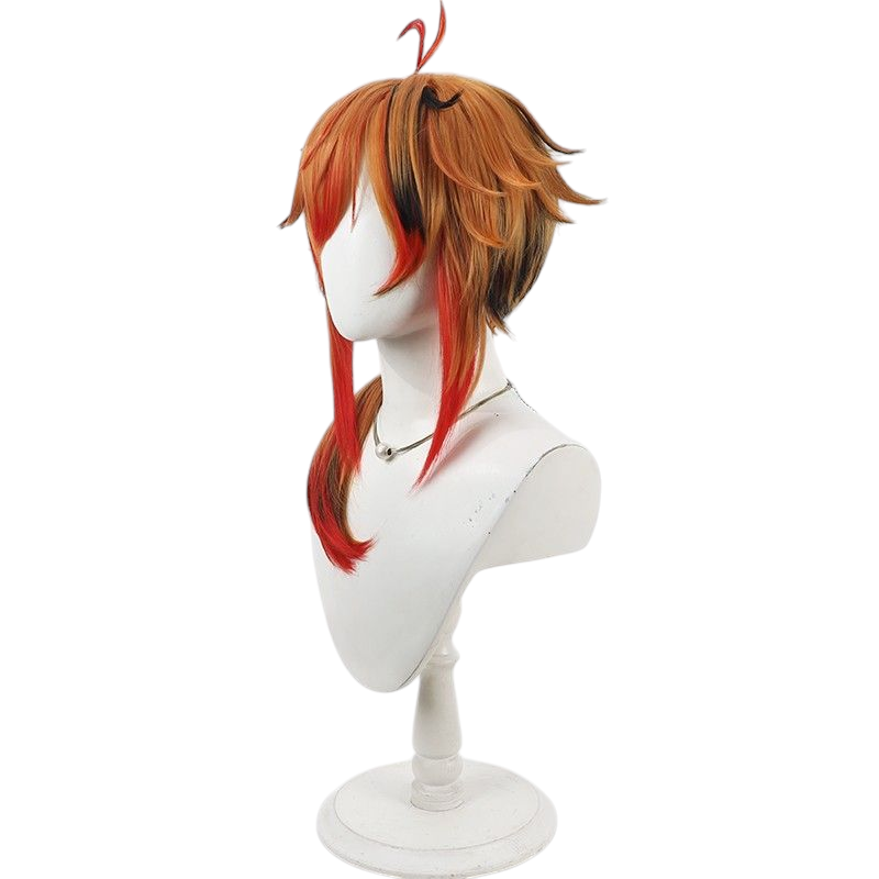 VTuber Kaze Kuku Cosplay Wig - Multi-Highlight Scalp for Wind Idol