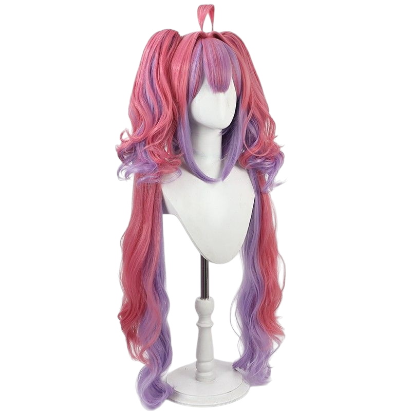 Hololive Kikirara Vivi Cosplay Wig - Playful Twin Buns for Duo Streamer