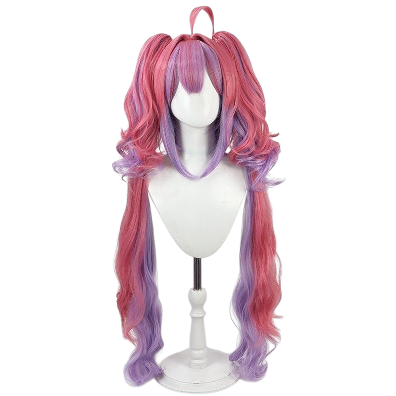 Hololive Kikirara Vivi Cosplay Wig - Playful Twin Buns for Duo Streamer