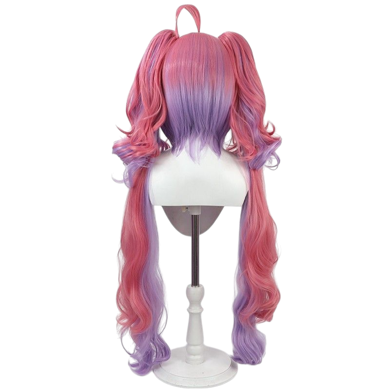 Hololive Kikirara Vivi Cosplay Wig - Playful Twin Buns for Duo Streamer